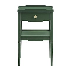 Vintage 1-Drawer Nightstand with Gold Hardware, Mid-Century Modern Design