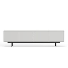 Graysen White Laminate 4 Door TV Console