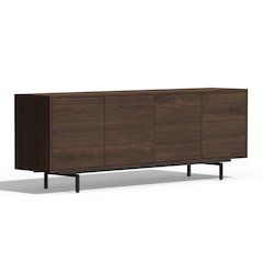 Graysen Walnut Laminate 4 Door TV Console