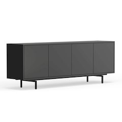 Graysen Black Laminate 4 Door TV Console