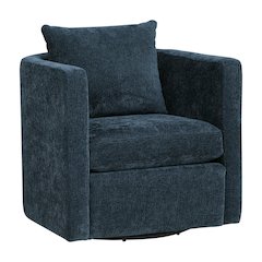 Sheldon Navy Blue Swivel Barrel Chair