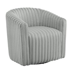 Audrey Ultra Plush Wide Cord-like Swivel Barrel Chair