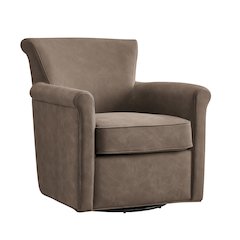 Winton Faux Leather Swivel Accent Chair - Espresso
