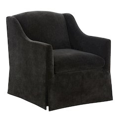Ludlow Skirted Swivel Accent Chair - Mink