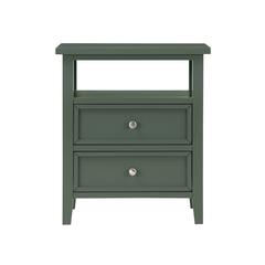 Walker Vintage Green 2 Drawer Nightstand