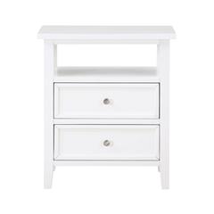 Walker White 2 Drawer Nightstand