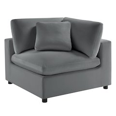 Casella Corner Wedge Chair - Charcoal