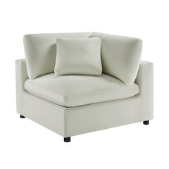 Casella Corner Wedge Chair - Ivory