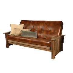 Washington Frame-Rustic Walnut Finish-Oregon Trail Saddle  Mattress