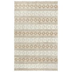 Hand Woven Flat Weave Pile Wool/ Polyester Rug, 5' x 7'6"