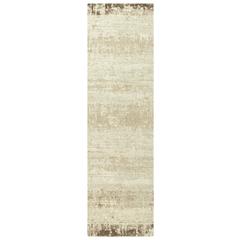 Hybrid Cut Pile Wool/ Tencel Rug, 2'6" x 10'