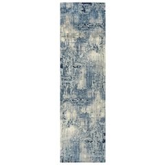 Hybrid Cut Pile Wool/ Tencel Rug, 2'6" x 10'