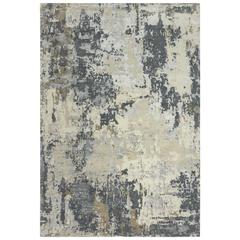 Hand Knotted Cut Pile Wool/ Viscose Rug, 10' x 14'