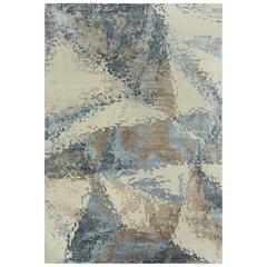 Hand Knotted Cut Pile Wool/ Viscose Rug, 10' x 14'