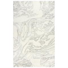 Hand Tufted Loop Pile Wool Rug, 5' x 7'6"
