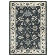 Hand Knotted Cut Pile Hand Spun Wool/ Tencel Rug, 6' x 9'