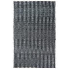 Hand Woven Flat Weave Pile Wool/ Polyester Rug, 7'6" x 9'6"