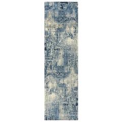 Hybrid Cut Pile Wool/ Tencel Rug, 2'6" x 8'