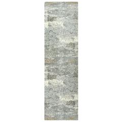 Hybrid Cut Pile Wool/ Tencel Rug, 2'6" x 8'