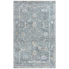 Hybrid Cut Pile Wool/ Tencel Rug, 5' x 8'