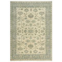 Hand Knotted Cut Pile Wool Rug, 6' x 9'