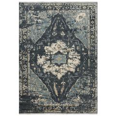 Hand Knotted Cut Pile Wool Rug, 6' x 9'