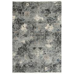 Hand Knotted Cut Pile Wool Rug, 6' x 9'