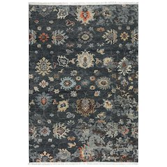 Hand Knotted Cut Pile Wool Rug, 6' x 9'