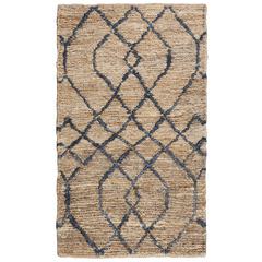 Hand Woven Flat Weave Pile Jute Rug, 8' x 10'