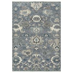 Hand Knotted Cut Pile Hand Spun Wool/ Tencel Rug, 8' x 10'