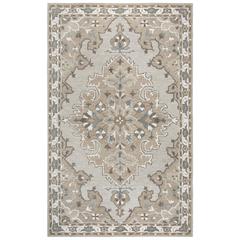 Hand Tufted Cut & Loop Pile Wool Rug, 5' x 8'