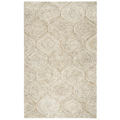Hand Tufted Loop Pile Wool Rug, 5' x 8'