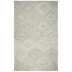Hand Tufted Loop Pile Wool Rug, 5' x 8'
