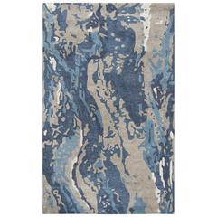 Hand Tufted Cut & Loop Pile Wool/ Viscose Rug, 9' x 12'