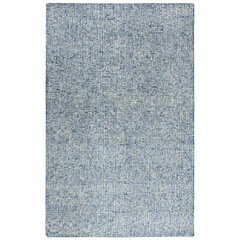 Blue Hand-Tufted Rectangle Rug with Casual Style and Cotton Backing