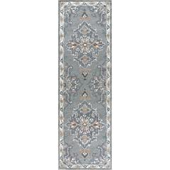 Hand Tufted Cut & Loop Pile Wool Rug, 2'6" x 8'