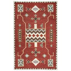 Hand Tufted Loop Pile Wool Rug, 10' x 13'