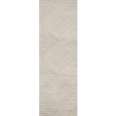 Hand Tufted Cut & Loop Pile Wool Rug, 2'6" x 8'