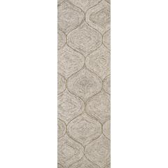 Hand Tufted Loop Pile Wool Rug, 2'6" x 8'