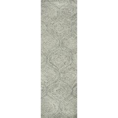 Hand Tufted Loop Pile Wool Rug, 2'6" x 8'