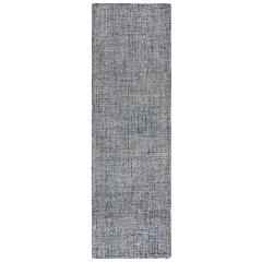 Hand Tufted Loop Pile Wool Rug, 2'6" x 8'