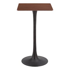 Brown Outdoor Bar Table, Tall Cocktail Table for Patio or Balcony Use