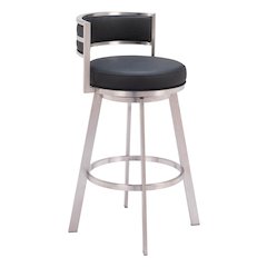 Gimsby Swivel Barstool Black
