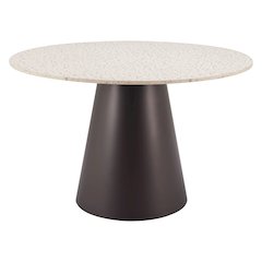 Jorf Dining Table Beige & Bronze