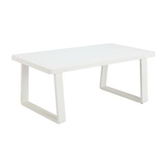White Aluminum Coffee Table with Modern Rectangle Top and Durable Frame