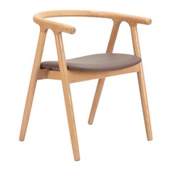 Peker Dining Chair (Set of 2) Brown & Natural