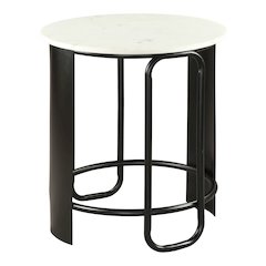 Obel Side Table White & Black