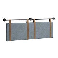 Zeva Floating Queen Headboard Gray
