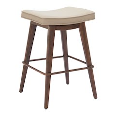 Divat Counter Stool (Set of 2) Beige & Walnut