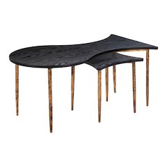 Norden Coffee Table Set (2-Piece) Black & Bronze